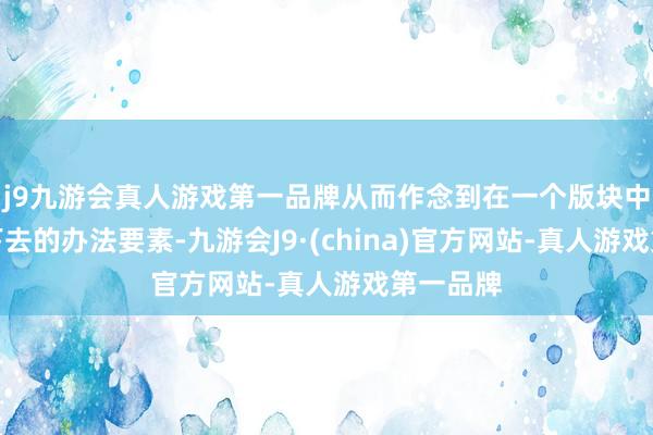 j9九游会真人游戏第一品牌从而作念到在一个版块中一直爽下去的办法要素-九游会J9·(china)官方网站-真人游戏第一品牌