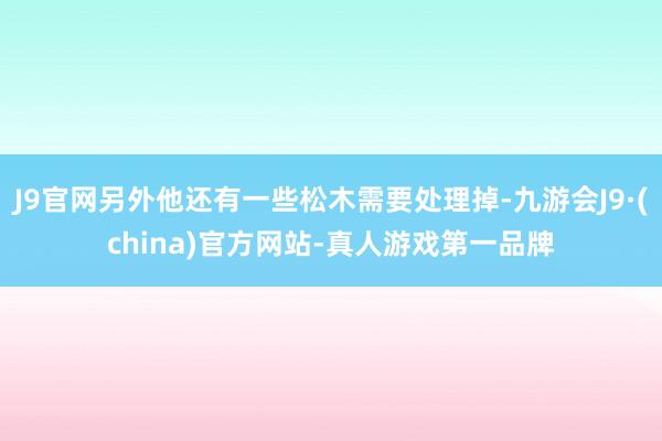 J9官网另外他还有一些松木需要处理掉-九游会J9·(china)官方网站-真人游戏第一品牌