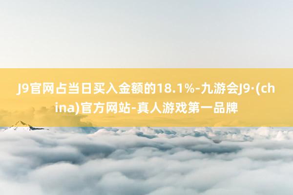 J9官网占当日买入金额的18.1%-九游会J9·(china)官方网站-真人游戏第一品牌