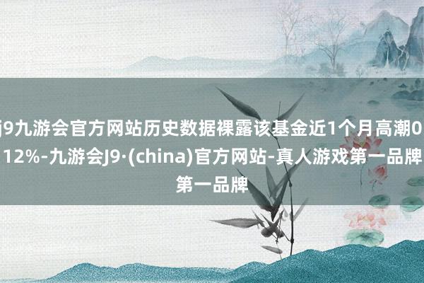 j9九游会官方网站历史数据裸露该基金近1个月高潮0.12%-九游会J9·(china)官方网站-真人游戏第一品牌